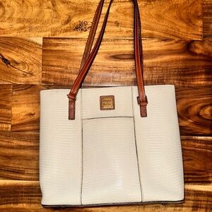 Dooney & Bourke White Pebble Grain Small Lexington Leather Shoulder Bag